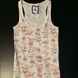 PINK razor back tank top